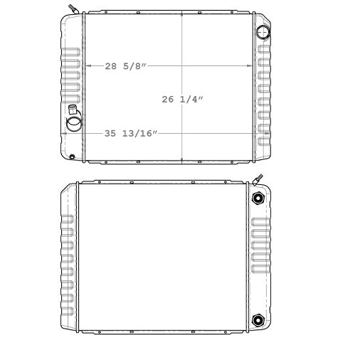 Radiador para International 4100 / Durastar 3800 / 4400 Maxxforce