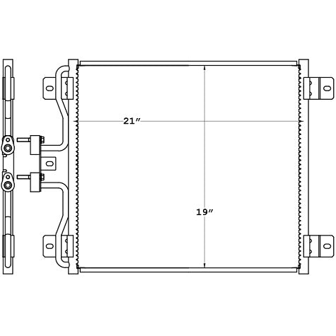 Condensador para International 4900 / 5600I / 7300 / 7300 Sba / 7400 / 7500 / 7600 / 7700 / 9100I / 4400