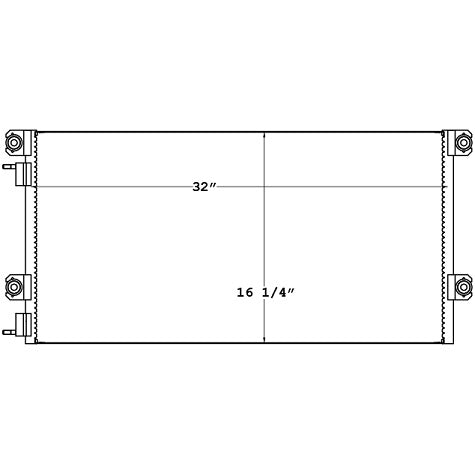 Condensador para Volvo / Mack Chu / Cxu / Granite / Gu4 / Gu5 / Gu7 / Gu8 / Td700 / Vdh  / Vn  / Vn / Vnl / Vnm / Vnx